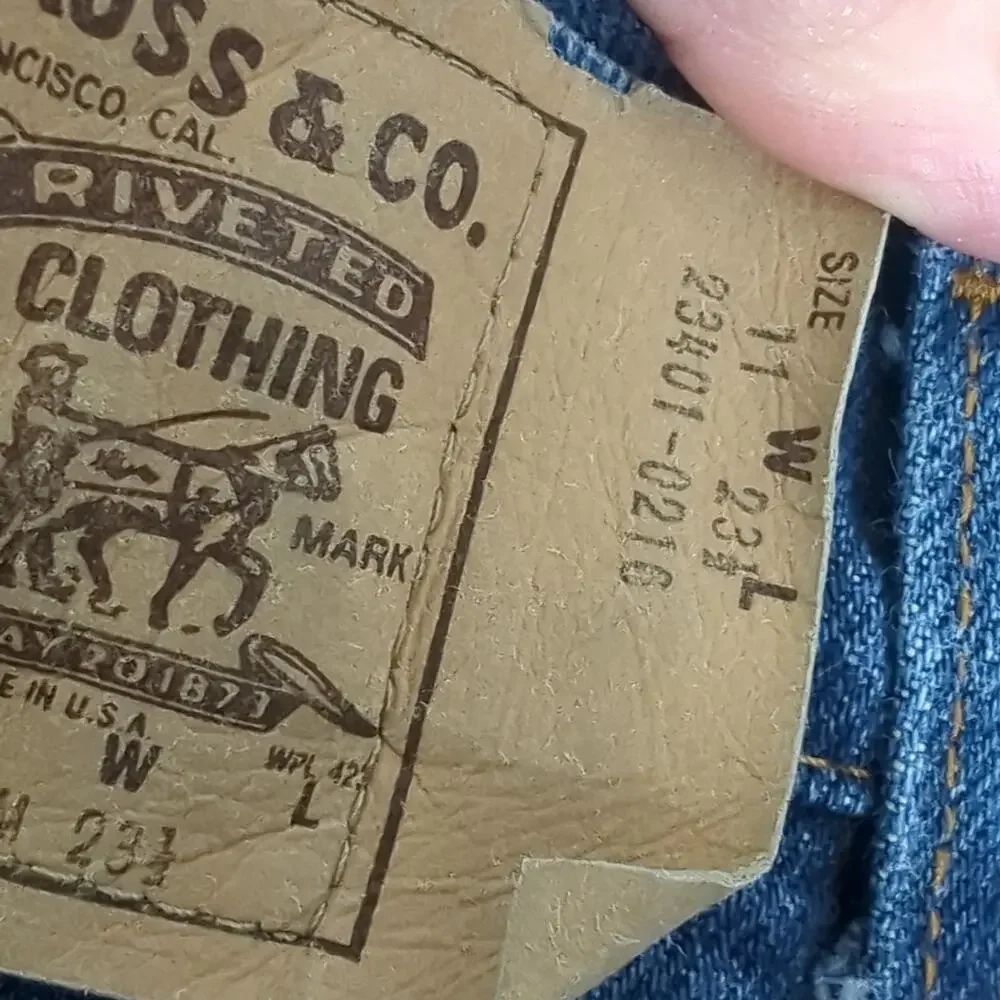 Vintage Levi's Denim Pants‎ Orange Tab 80s 70s Kids 11 Boys Girls Western 22x24